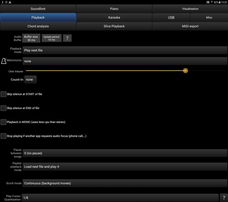 Mode Playback